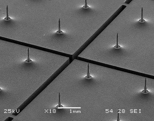 microneedles fabricated for life science applications using MEMS